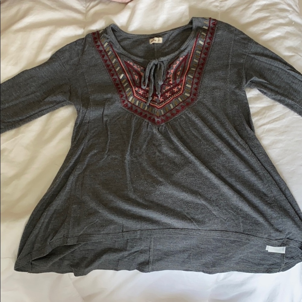Embroidered Hollister Blouse